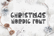Christmas Nordic Font, a Sans Serif Font by Happy Letters (Thumbnail 1 of 10)