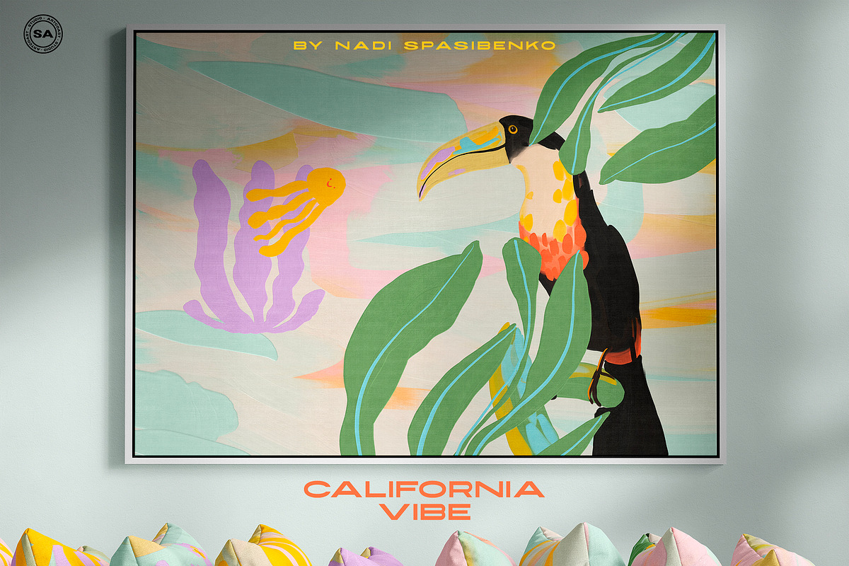 California - Acrylic Retro Textures, a Wallpaper Graphic by nadispasibenko (Photo 2 of 22)