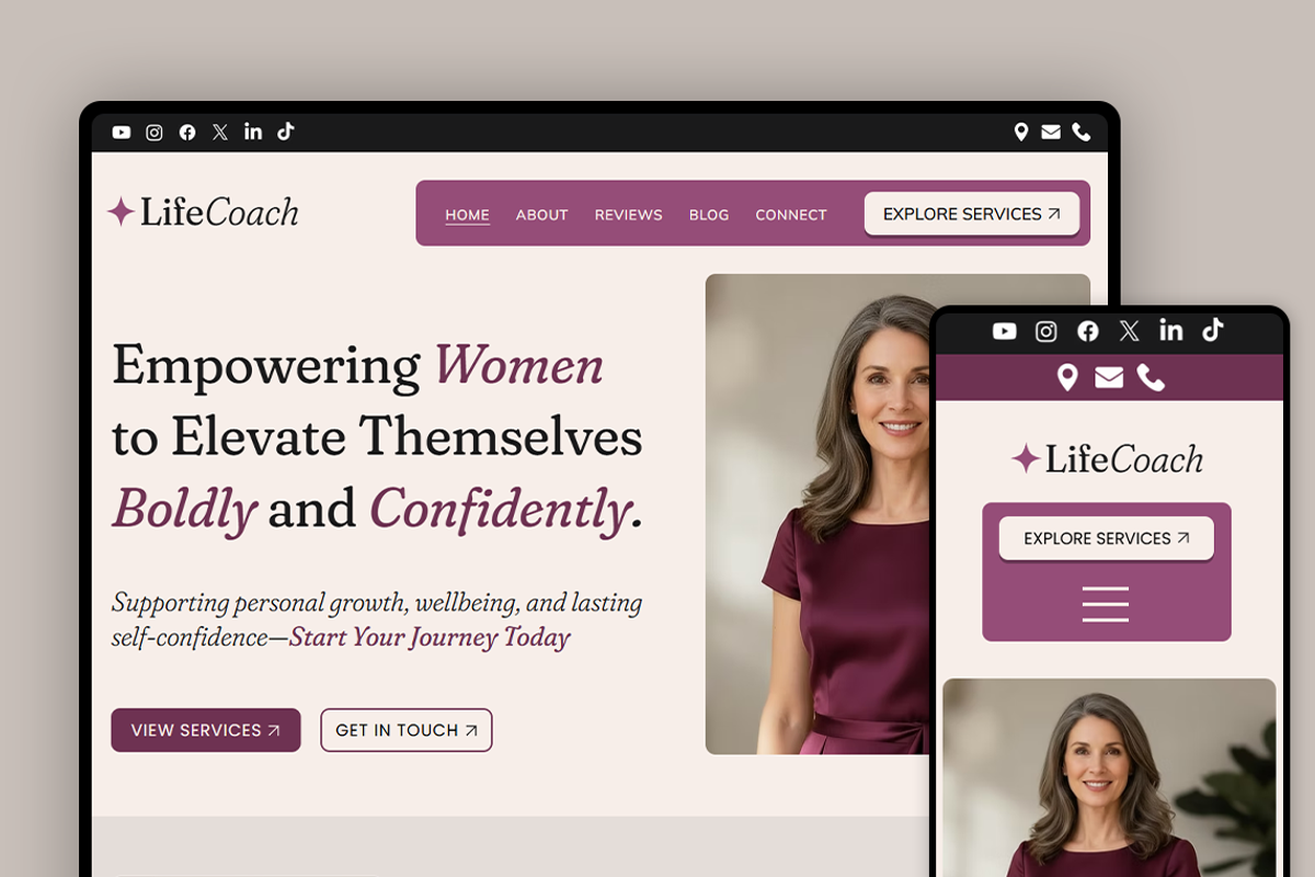 Life Coach & Therapy Website, a Wix Template by Kitteeh