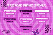 Techno Wave - Y2k Style Font, a Font by PutraCetol Studio (Thumbnail 10 of 11)