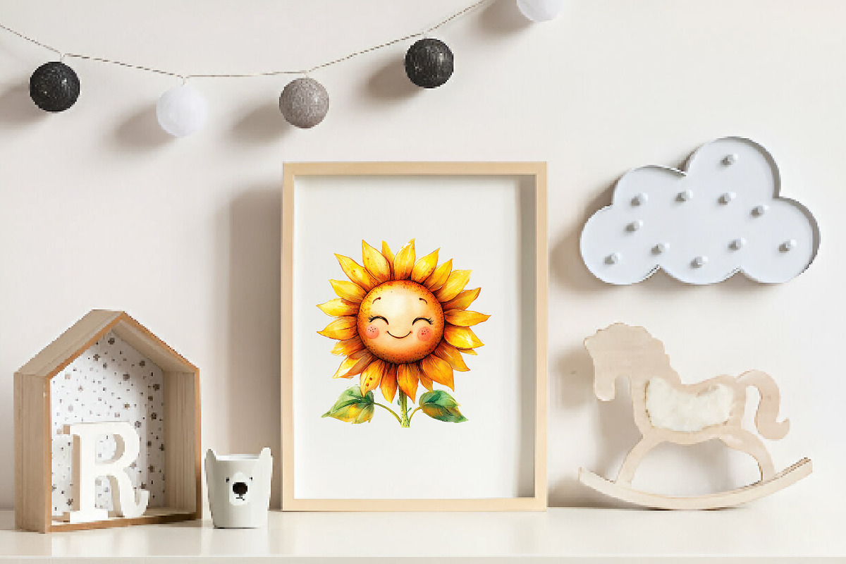 Cute Autumn Sun Clipart, an Illustration by CreationArt (Photo 6 of 9)