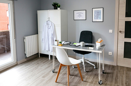 Interior of empty doctor's office, a Health & Medical Photo by davidpereiras
