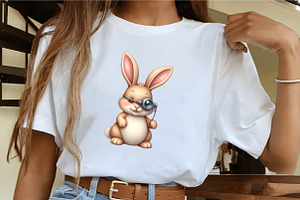 Easter Steampunk Bunny Clipart, an Illustration by CrexoraLab