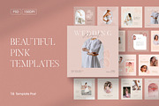 4 Pink Styles Template, a Social Media Template by Sinando Studio (Thumbnail 1 of 4)