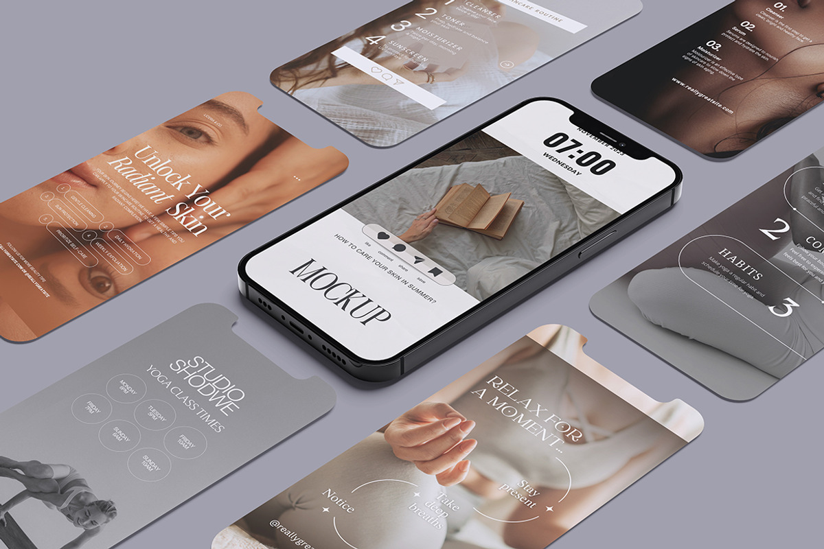 Instagram Post Mockup(Scene Creator), an iPhone Mockup by Creative_A23 (Photo 4 of 4)