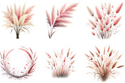 Pink Summer Grass Clipart, an Illustration by DreamArtGraphic (Thumbnail 2 of 4)