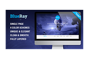 BlueRay - Single Page PSD Theme, a Websites & App Template by Metrothemes (Thumbnail 1 of 4)