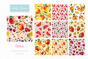 Fruits and berries. Watercolor., a Decorative Illustration by Ekaterina Mikheeva (Thumbnail 4 of 6)