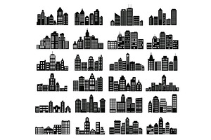 A vector landscape of buildings, an Object Graphic by AlexZeL