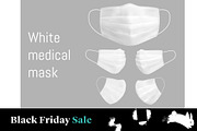 White medical mask. Vector image, a Mask Mockup by Kseniia_designer's shop (Thumbnail 3 of 3)