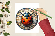 Stained Glass Ladybug Sublimation, an Illustration by RobertsArt (Thumbnail 7 of 7)