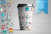 Water Sports hand drawn color icons!, an Outline Icon by Natasha-Pankina.com (Thumbnail 2 of 5)