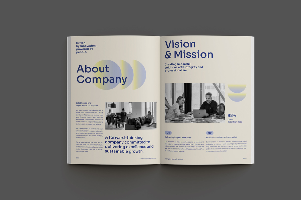 Blue Modern Corporate Brochure, a Brochure Template by Neermana (Photo 6 of 11)