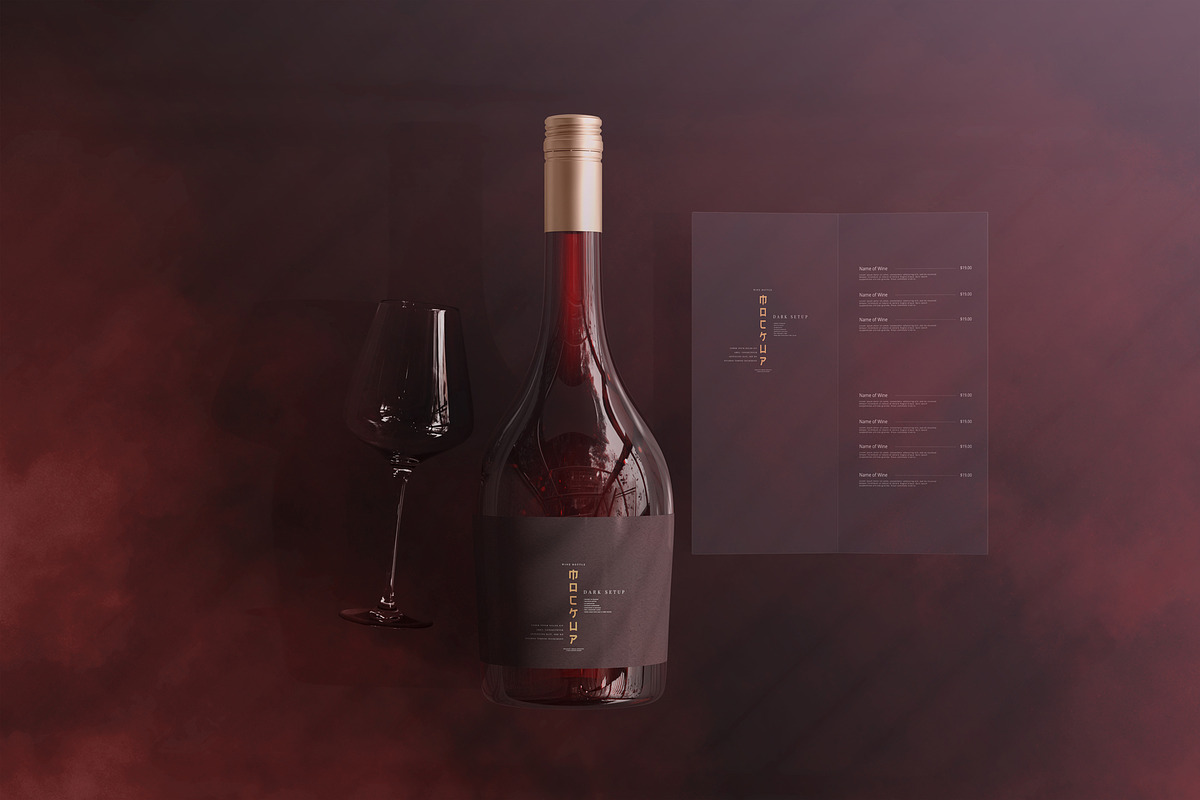Red Wine Mockup Set, a Product Mockup by PSD Market (Photo 2 of 17)