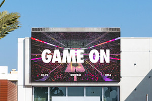 Outdoor Digital Billboard PSD Mockup