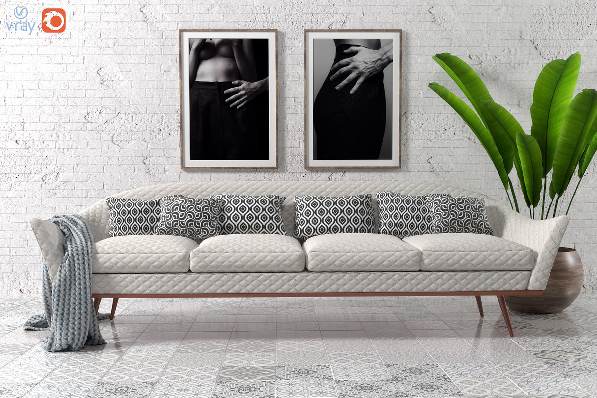 Sofa by Ico Parisi, a Furniture 3D Model by inDahouze (Photo 1 of 8)