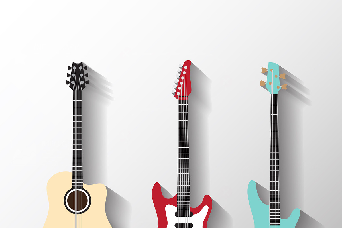 Vector guitars set, an Object Graphic by iconerstock (Photo 9 of 10)