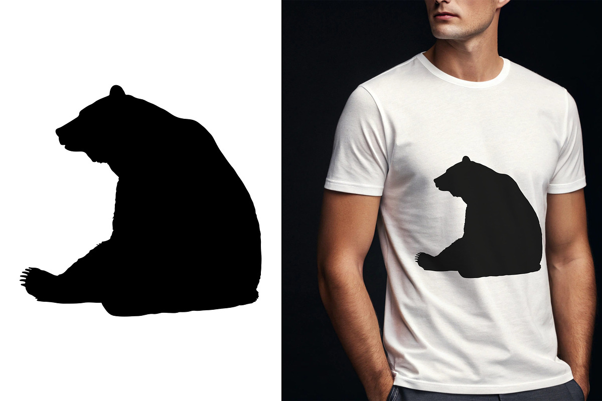 Wild Bear Silhouette Wildlife Animal, an Animal Illustration by Unique Design Team (Photo 1 of 5)