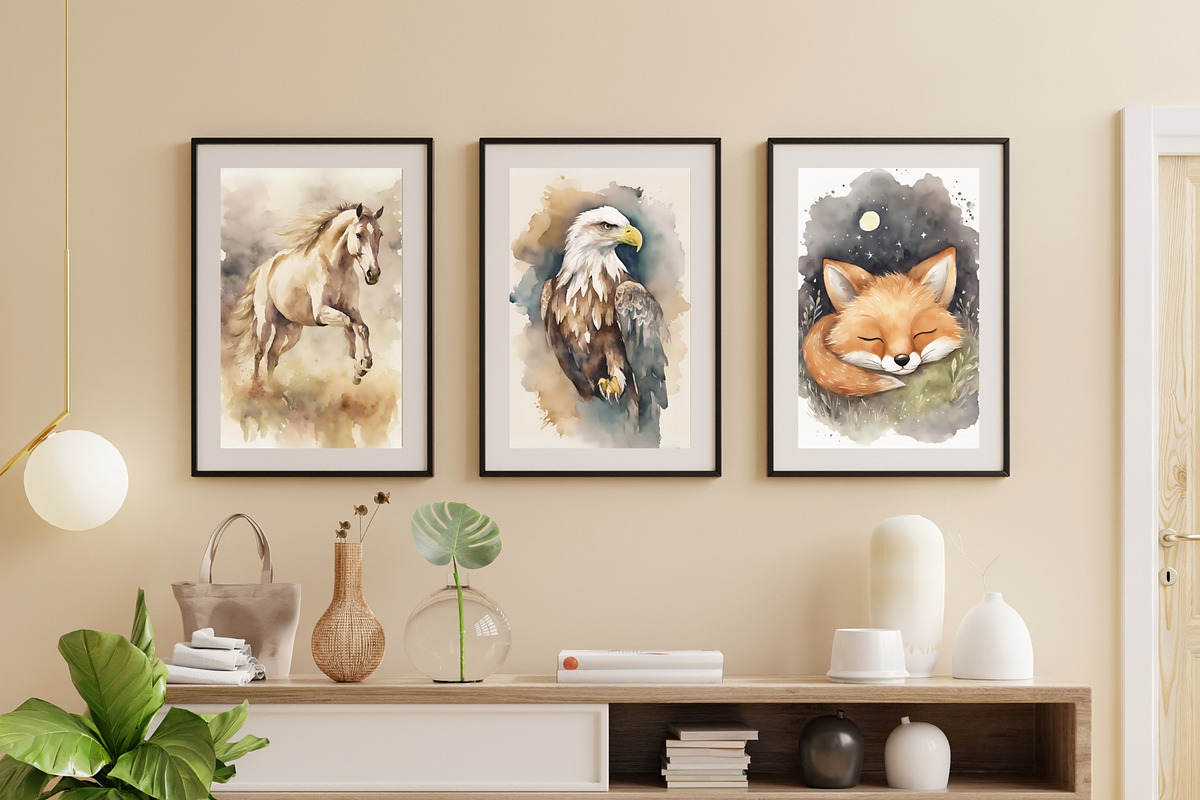 180 Kids Nursery Wall Art Posters, a Poster Template by Design By Hira (Photo 10 of 19)