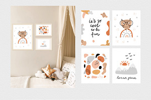 Abstract Shapes & Baby Animals Set