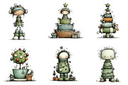 Whimsical Christmas Topiary Trees, an Illustration by DreamArtGraphic (Thumbnail 5 of 5)