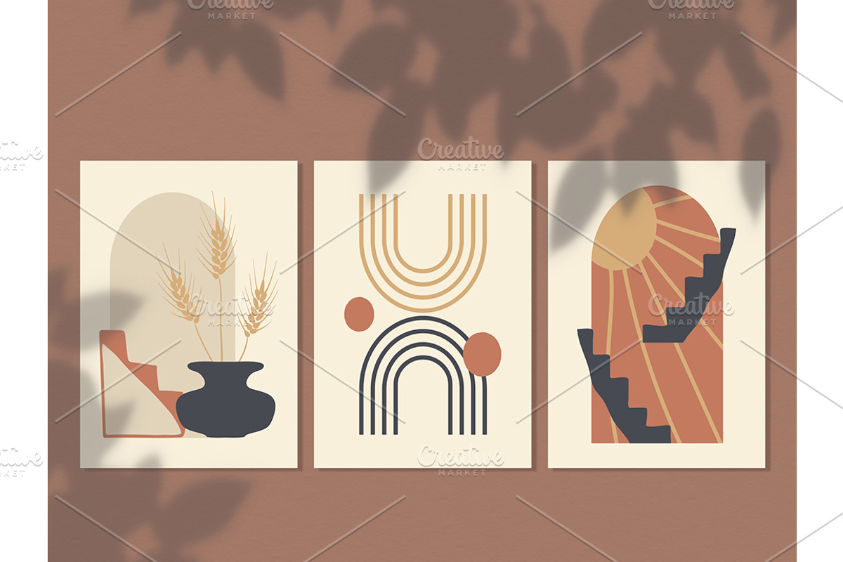 Bohemian Graphic Set, Wall Decor, a Decorative Illustration by NatalyN (Photo 1 of 4)