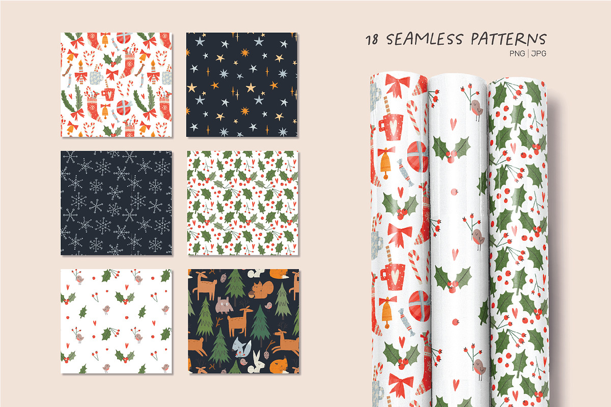 Christmas Forest Clipart Collection, a Seasonal Illustration by K.SweeTheArt (Photo 7 of 9)