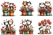 Spring Flower Pot Nursery Cat Clipar, an Illustration by CraftArtStudio (Thumbnail 6 of 6)