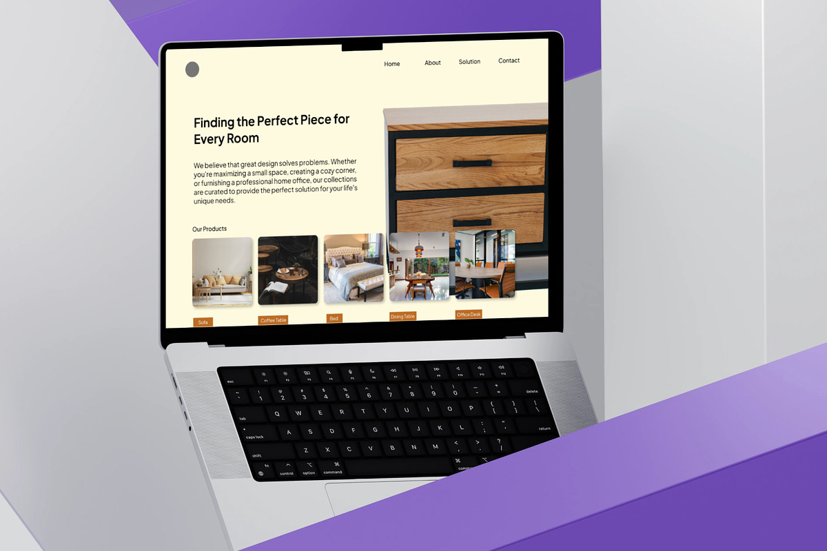 Modern Furniture Landing Page Design preview 2