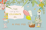 It's a time to celebrate, an Animal Illustration by tinybunnyshop (Thumbnail 1 of 6)
