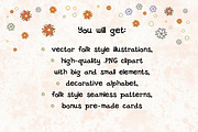 FOLK DECOR Seamless Pattern Set, a Pattern Graphic by FARAWAYKINGDOM (Thumbnail 2 of 10)