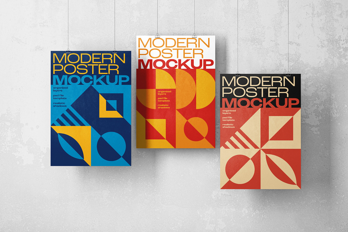 Modern Poster Mockup Set, a Print Template by Deeplab (Photo 20 of 25)
