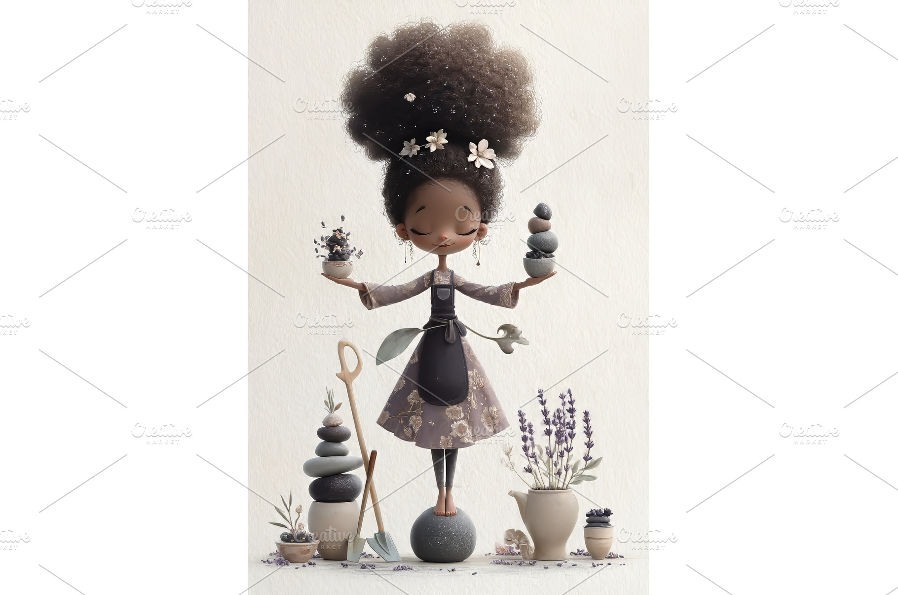 A young black woman tends to her, an Arts & Entertainment Photo by ZinetroN