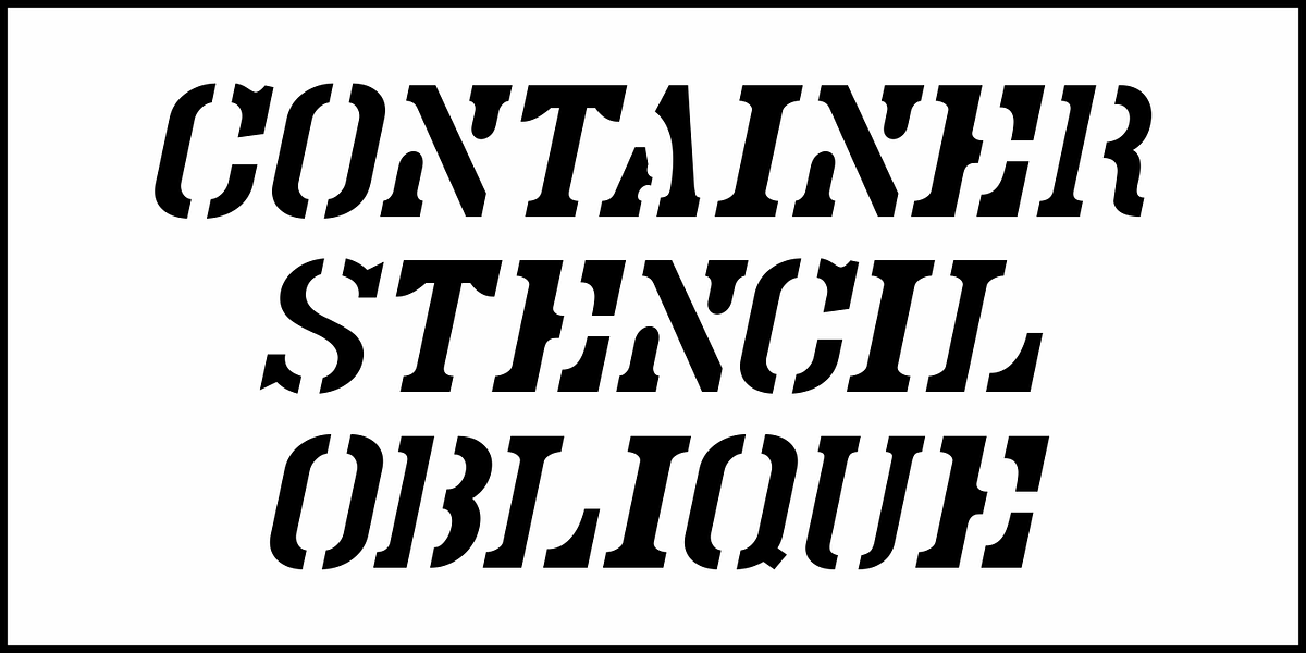 Container Stencil JNL, a Font by Jeff Levine Fonts (Photo 4 of 5)