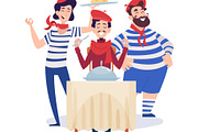 French family celebrating with, a Person Illustration by Onyx (Thumbnail 2 of 3)
