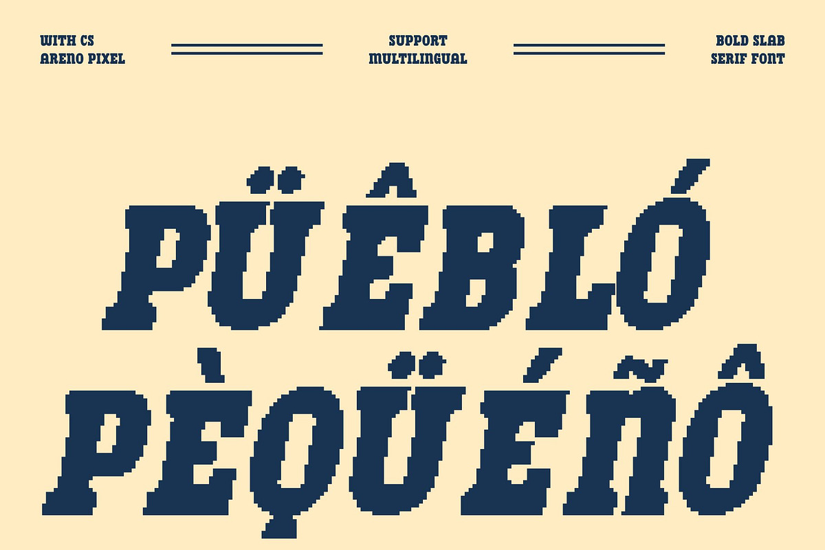 CS Areno Pixel, a Slab Serif Font by Craft Supply Co. (Photo 7 of 8)
