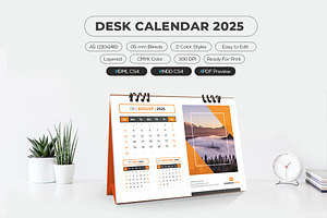 A5 Desk Calendar 2025