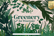 Greenery Brushes for Procreate, a Brush Add-On by AJ Brushes (Thumbnail 1 of 9)