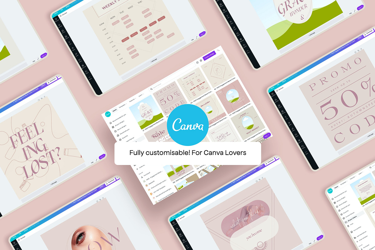 Wellness Social Media Kit CANVA PS, a Social Media Template by Sparrow & Snow (Photo 15 of 26)