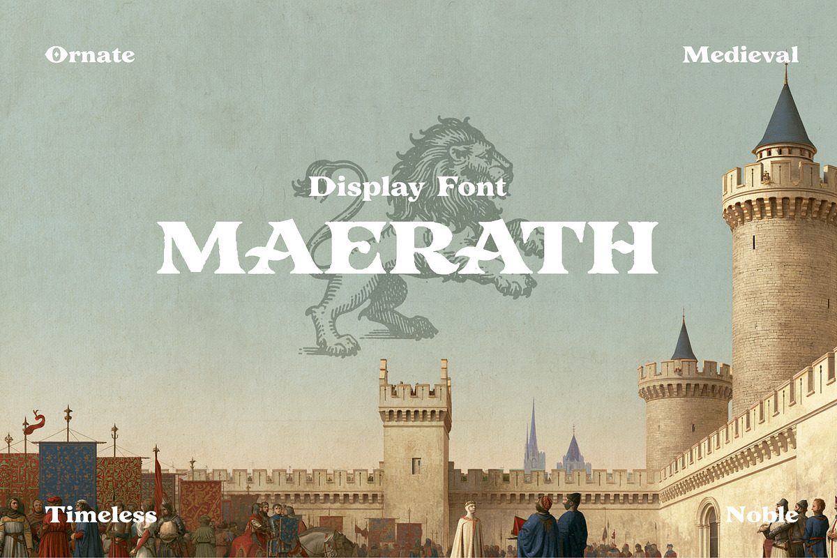 Maerath Medieval Display Font, a Handwritten Font by kavoon (Photo 1 of 12)