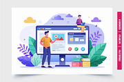 Man Presenting Website Design on Com, an Illustration by Tanuart (Thumbnail 2 of 3)