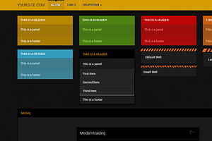 Bootstrap 3.0. Robotron Yellow Theme