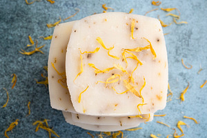 Homemade Natural Calendula Soap