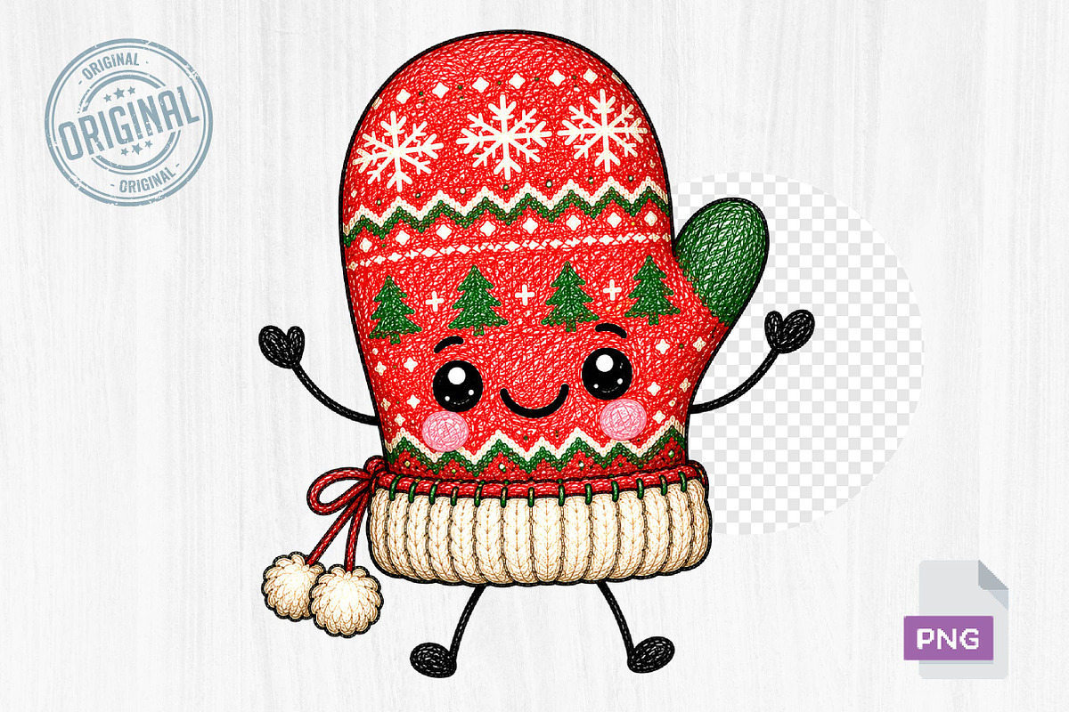 Cute Christmas Doodle Clipart, a Seasonal Illustration by CreationArt (Photo 3 of 12)