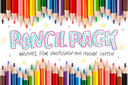 Pencil Pack Photoshop Brushes, a Brush Add-On by studio.pancz (Thumbnail 1 of 9)