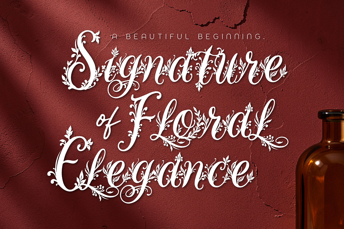 WynsteraQalis Decorative Floral font, a Script Font by HypeWorksCo (Photo 14 of 24)