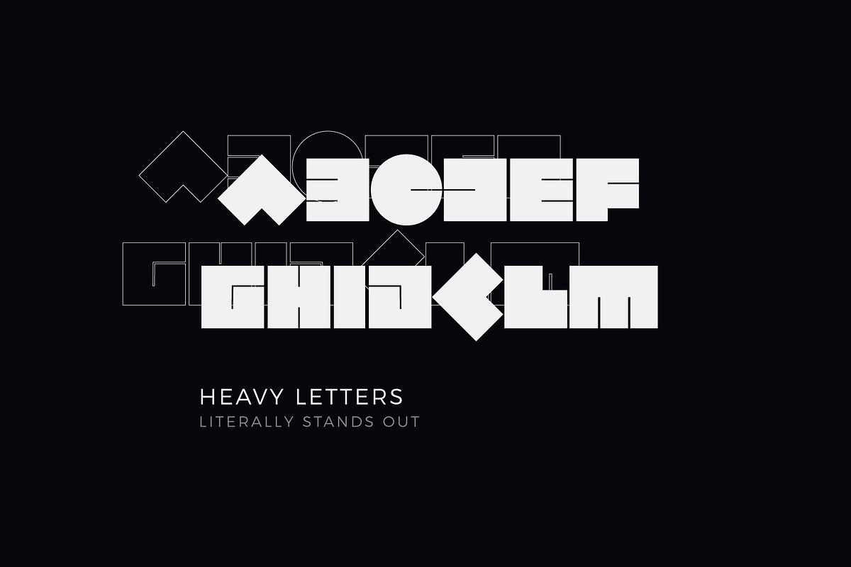 Geometric Headline Font, a Symbol Font by artyway (Photo 5 of 7)