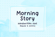 Morning Story cute handwritten font, a Handwritten Font by jyllyco (Thumbnail 1 of 7)