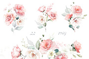 Pink Watercolor roses, a Decorative Illustration by Lisima (Thumbnail 5 of 9)