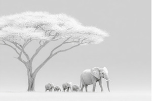 In Amboseli, Kenya, a breeding herd, an Animal Photo by ZinetroN